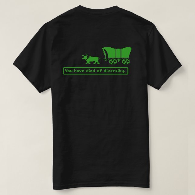 Você morreu de camiseta Diversidade (Verso do Design)