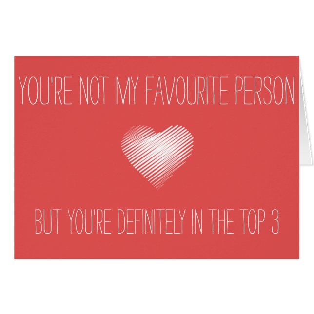 Você não é meu favorito, mas você é cartão da (Frente Horizontal)