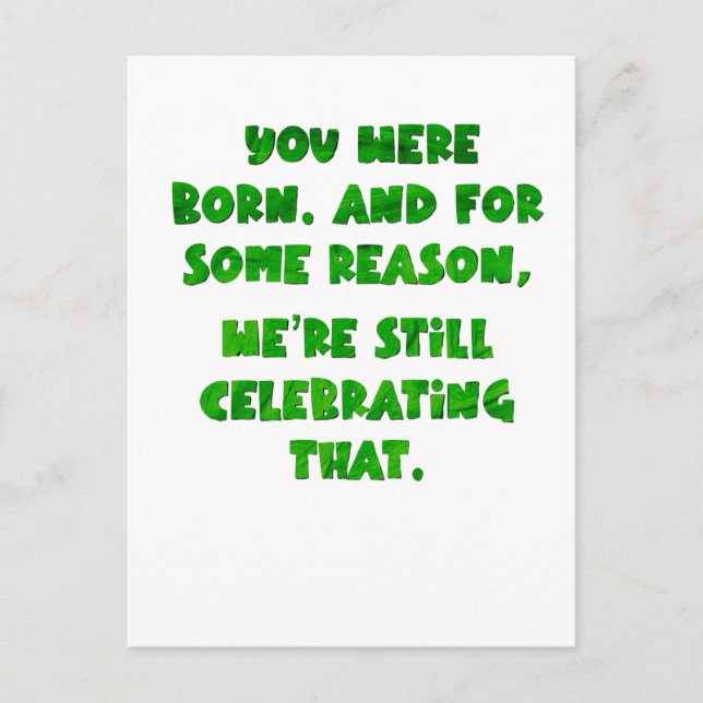 Você nasceu, cartão postal (Frente)