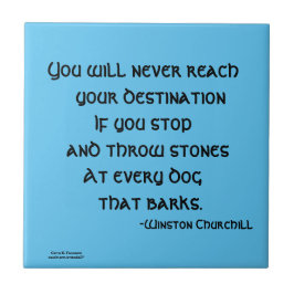 VOCÊ NUNCA CHEGARÁ A CHURCHILL CERAMIC AZULEJO