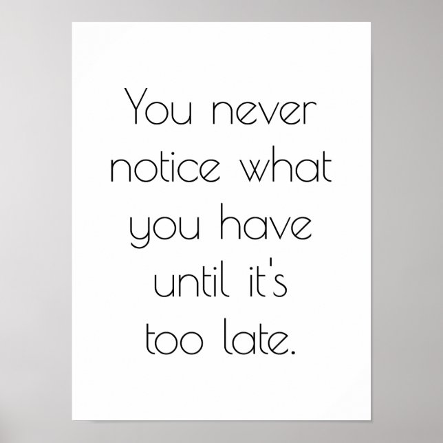 Você Nunca Notou Poster (Frente)