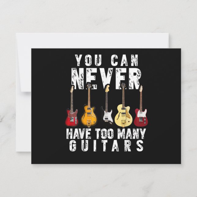 Você Nunca Pode Ter Muitos Guitarras Música Piada  (Frente)