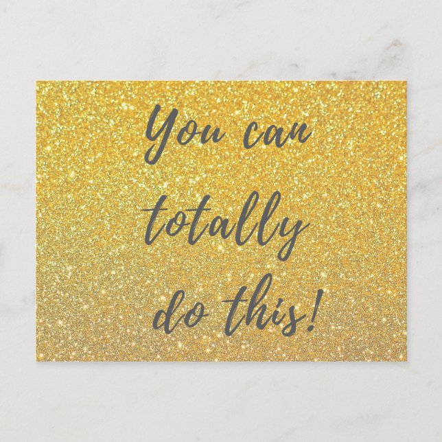 Você pode fazer isso! cartão postal inspirador (Frente)