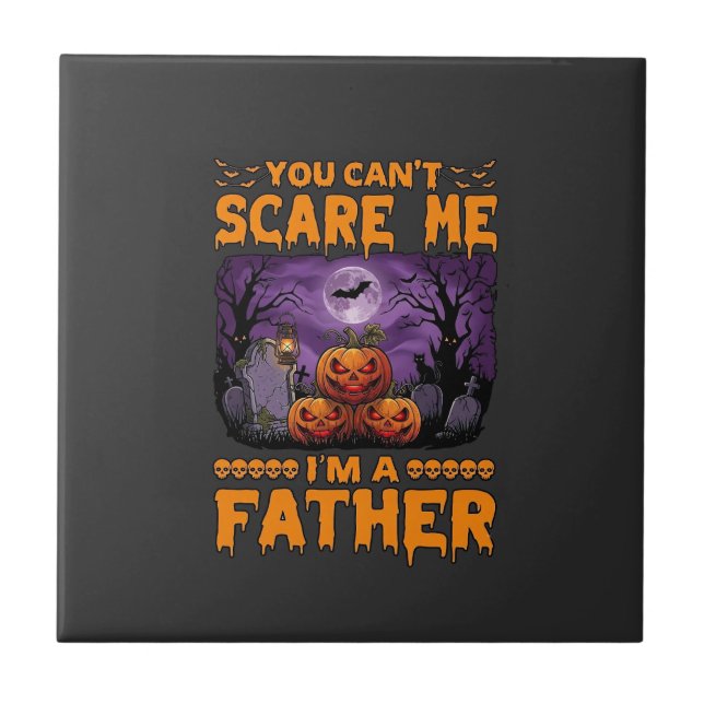 Você Pode Me Assustar Pai Abóboras de Halloween Ce (Frente)