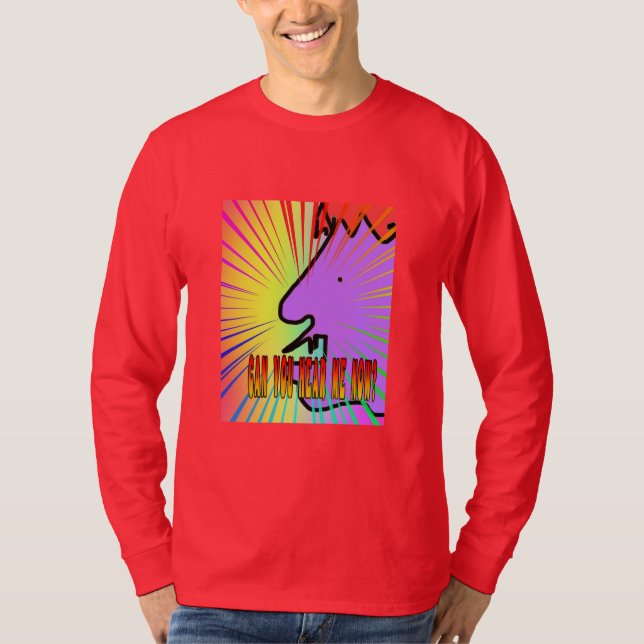 Você Pode Me Ouvir Agora? Camisa T Vermelha Longa (Frente)