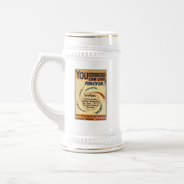 VOCÊ PODE VIVER PARA SEMPRE CANECA DE CERVEJA DE C (Esquerda)