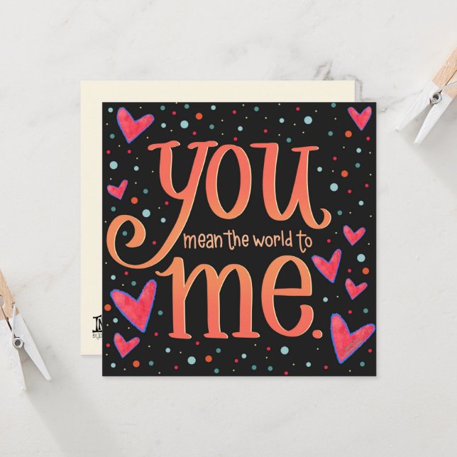 Você quer dizer o mundo para mim marido esposo (Frente/Verso In Situ)