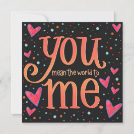 Você quer dizer o mundo para mim marido esposo