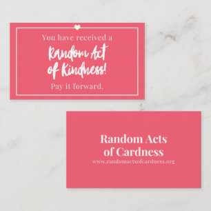 Você recebeu um Cartão de bondade de Ato Aleatório