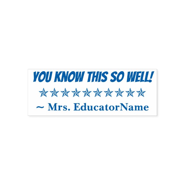 "Você Sabe Isso Muito Bem!" Marcação do Carimbo de (Design)