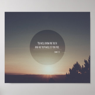 Você saberá a Verdade John 8:32 Verse Poster