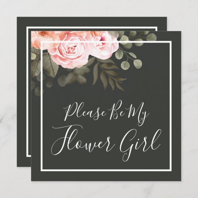 Você Será A Minha Menina Flor Com Cartão Floral El (Frente/Verso)