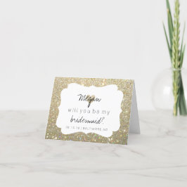 Você será meu cartão de dama de Bridesmaid - Dia G