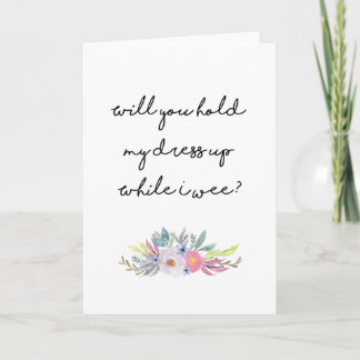 Você será meu cartão de dama de honra?