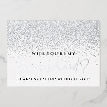 Você Será Meu Cartão De Lâmeida - Folha De Prata