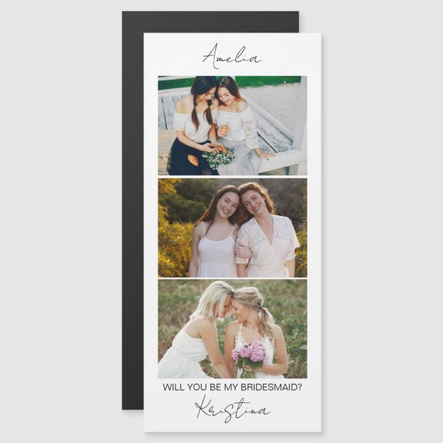 Você Será Meu Cartão De Magnet Do Partido Bridal D (Frente/Verso)