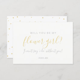 Você Será Meu Cartão De Menina De Flor - Dourado P