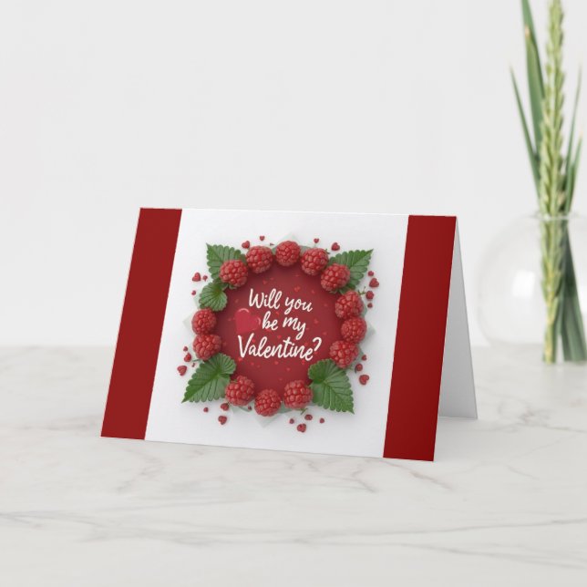 Você será meu cartão de Namorados de framboesa (Frente)