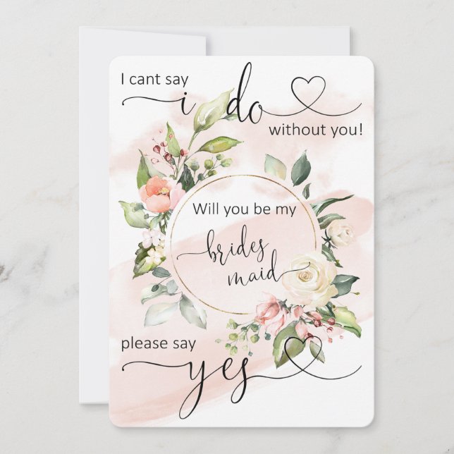 Você será meu cartão de proposta da Bridesmaid? (Frente)