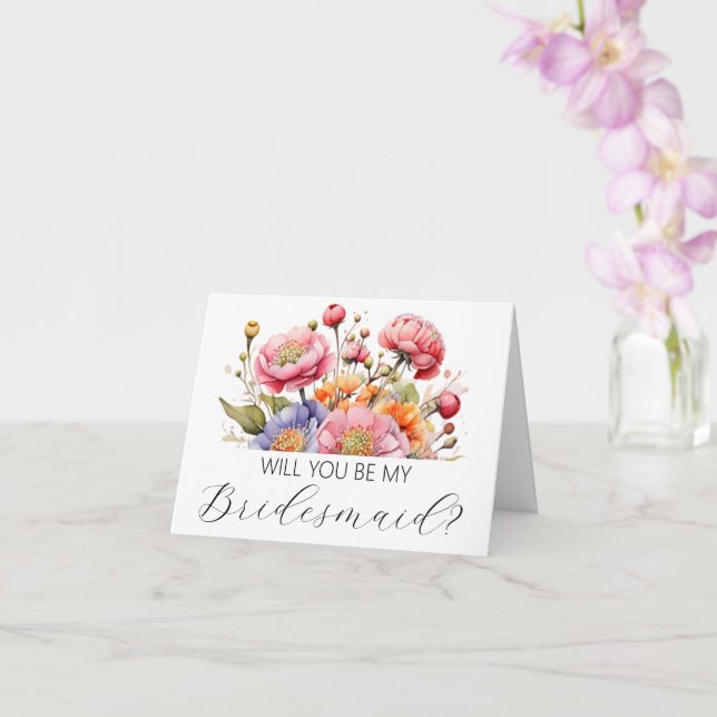 Você será meu cartão de proposta da Bridesmaid? (Orquídea)