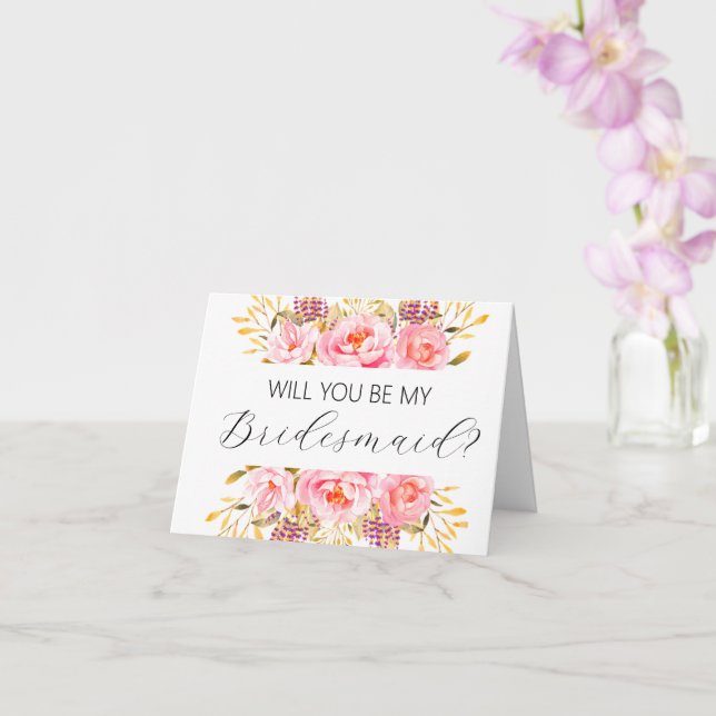 Você será meu cartão de proposta da Bridesmaid? (Orquídea)