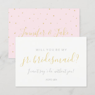 Você Será Meu Cartão Jr. Bridesmd - Pontos Dourado