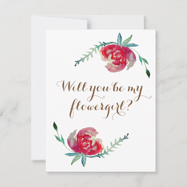 Você será meu cartão postal de convite para flores (Frente)