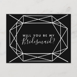 Você será meu cartão postal geométrico preto?