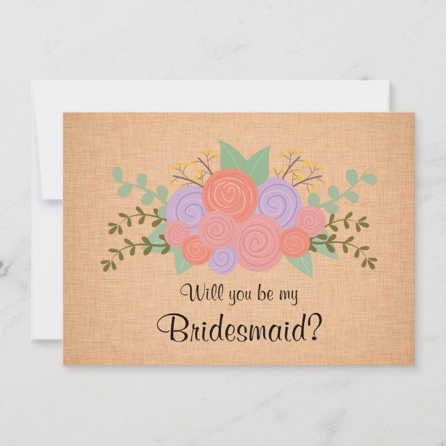 Você será meu convite floral da grinalda da dama (Frente)