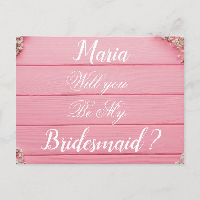 Você será meu convite para casamento da dama de ho (Frente)
