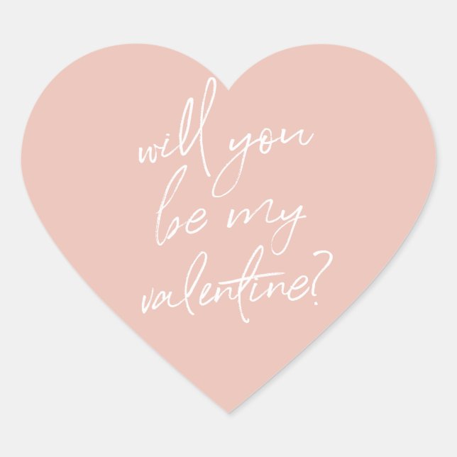 'Você será meu Namorados?' adesivos rosa do coraçã (Frente)
