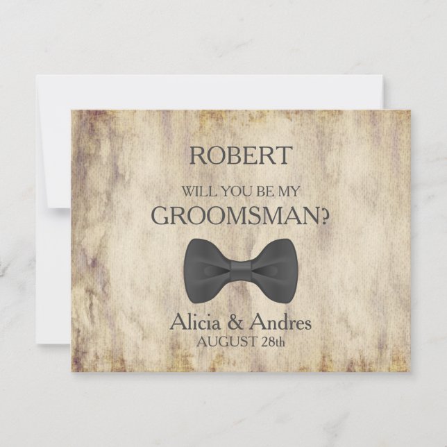 Você será meu Padrinho de casamento? Convite (Frente)