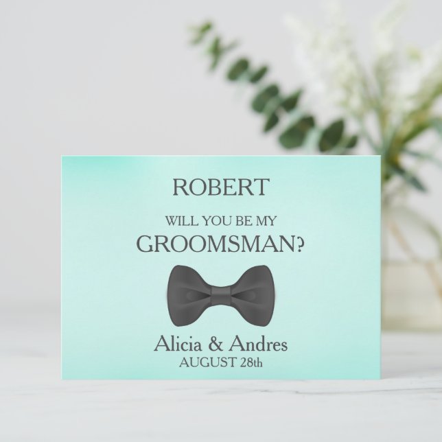 Você será meu Padrinho de casamento? Convite (Em pé/Frente)