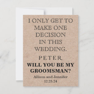 Você será meu Padrinho de casamento? Convite Perso