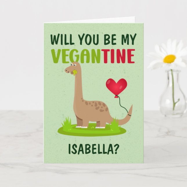 Você Será Meu Vegantino?, Cartão Personalizado do  (Planta pequena)