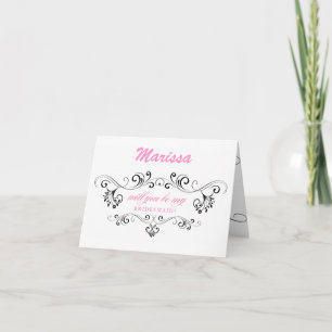 Você será minha BRIDESMAID? Cartão personalizado