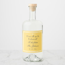 Você Será Minha Bridesmaid Chic Script Soft Yellow