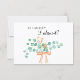Você Será Minha Bridesmaid Eucalyptus Peach