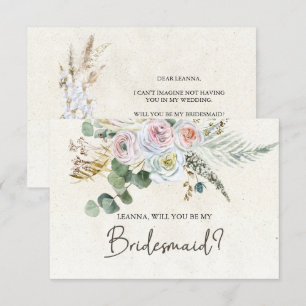 Você Será Minha Colega De Bridesmaid Pastel Boho
