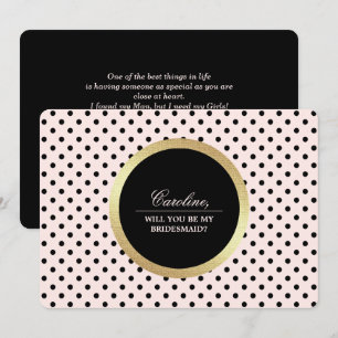 Você será minha dama de Bridesmaid? Convites Ros