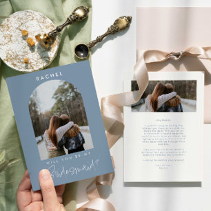 Você será minha dama de Bridesmaid Dusty Blue Phot