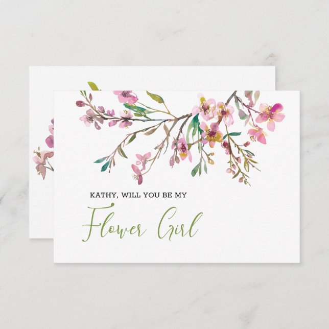 Você Será Minha Dama de Flores Cerejeira? (Frente/Verso)