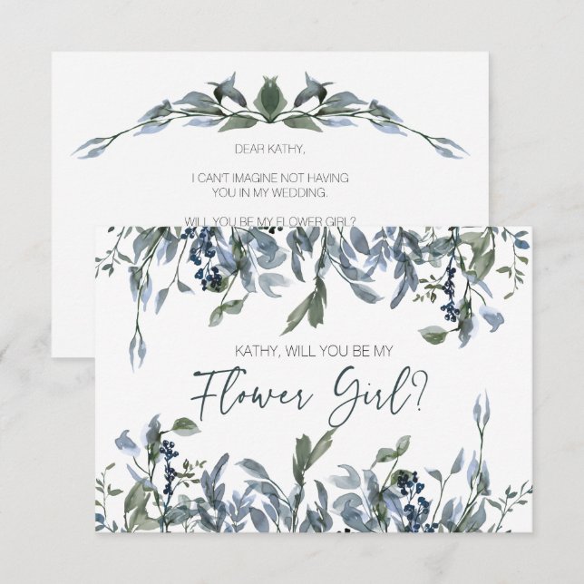 Você Será Minha Dama de Flores Sage Silver Verde (Frente/Verso)
