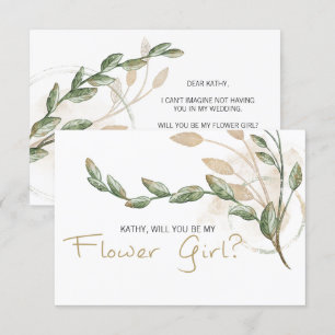 Você Será Minha Dama de Flores Verde Sage Dourado