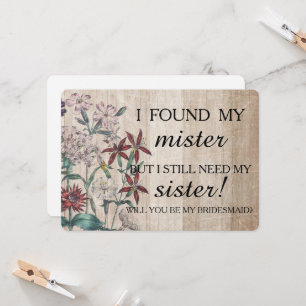 Você será minha dama de honra? convite