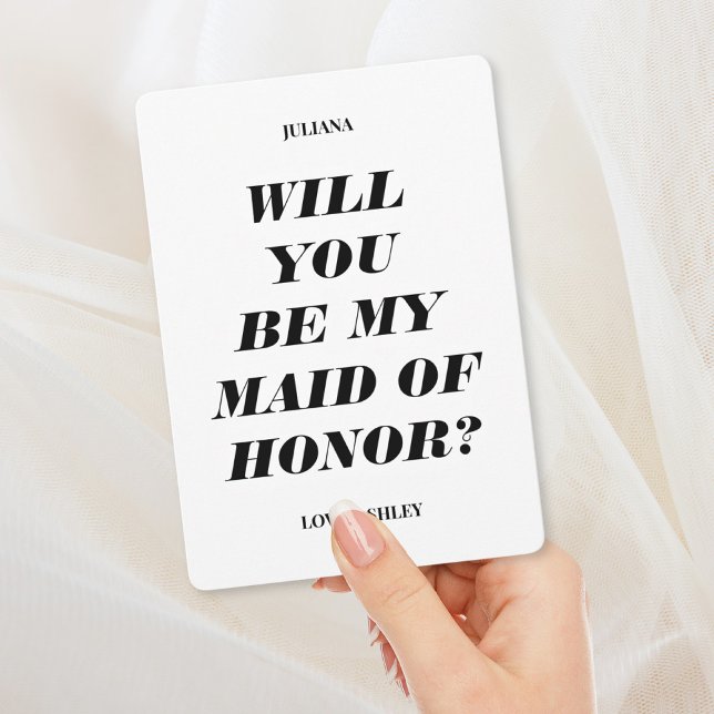 Você Será Minha Dama de Honra? Convite de Texto Mo (Criador carregado)