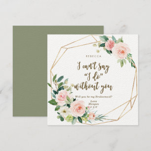 Você será minha dama de honra o boho do cartão 