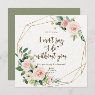 Você será minha dama de honra o boho do cartão que