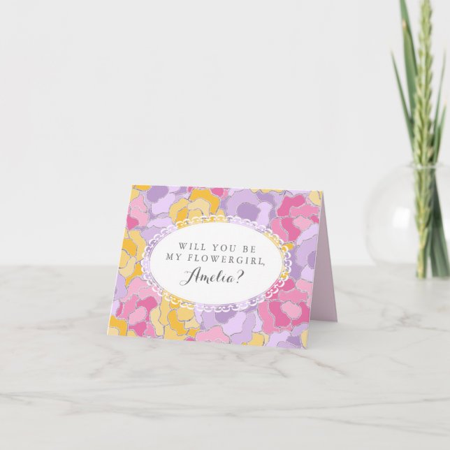 "Você Será Minha Flor?" Cartão (Frente)