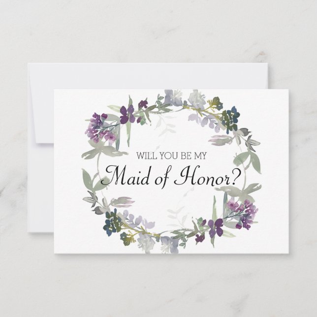 Você Será Minha Lavanda De Aquarela Madrinha de ca (Frente)